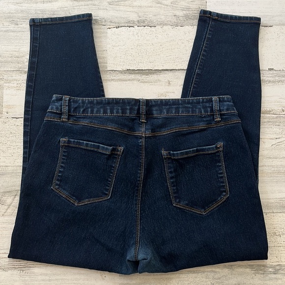 Mid-Rise Skinny Jeans Stretch Dark Wash - Picture 2 of 6